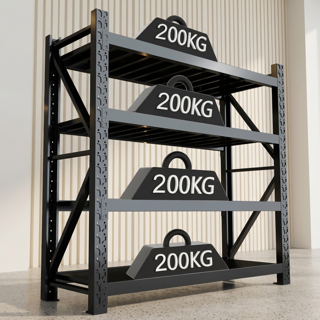 200kg/Layer Adjustable Sheving Industrial Metal Steel Logistics Boltless Storage Stacking&amp; Shelves Unit System Warehouse Racks