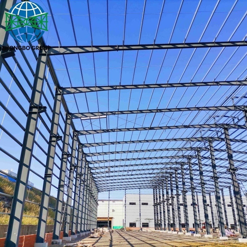 Custom Design Large Span Prefab Prefabricated Light Steel Structure Steel Frame Metal Building Bonded Workshop Warehouse Storage Warehouse