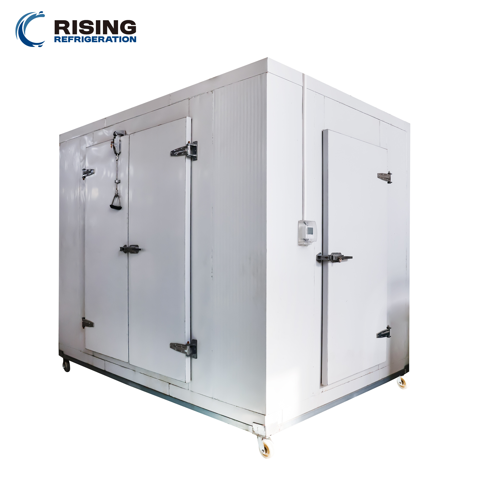 Wheeled Walk In Mobile Cold Room Energy Saving PU Insulated For Commercial Warehouse Cold Storage