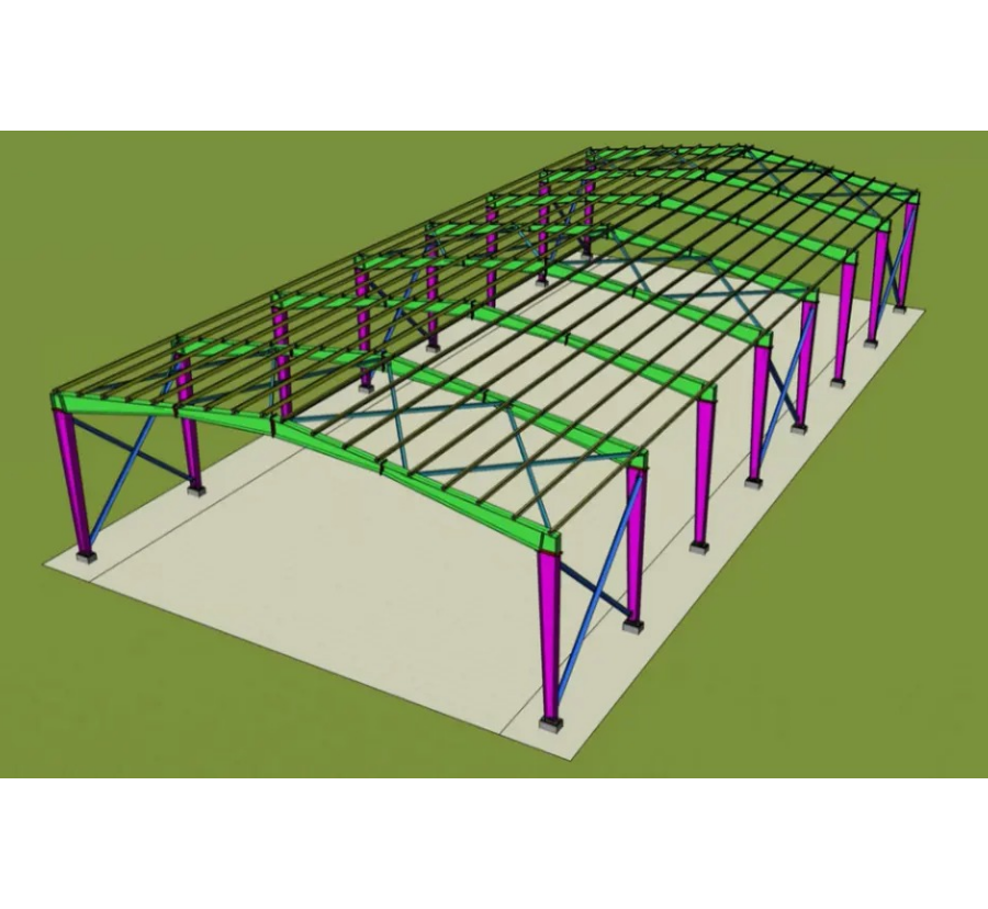 Prefabricated Warehouse Workshop Building Portal Frame Light Steel Structure Building Manufacturing Factory