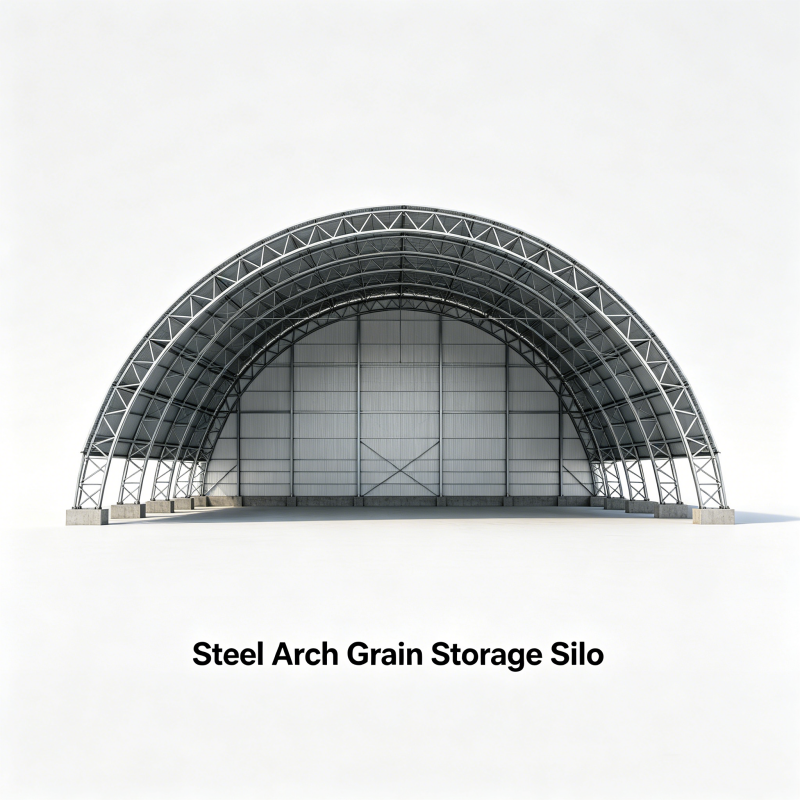 Prefabricated Arch Steel Structure Grain Silo Corrugated Steel Farm Storage Barn | Custom Curved Steel Warehouse