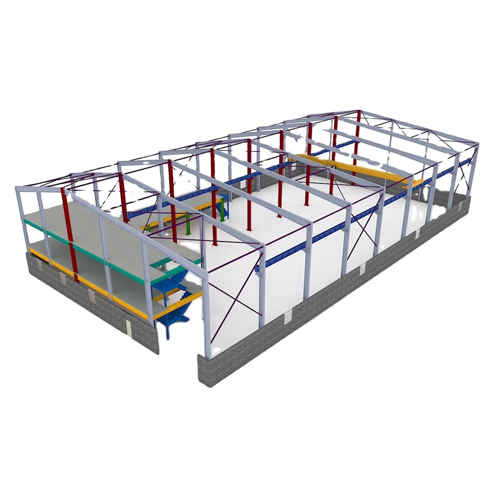 Customizable Prefabricated Wide Span Pre Engineered Steel Frame House Structure Building Warehouse Workshop