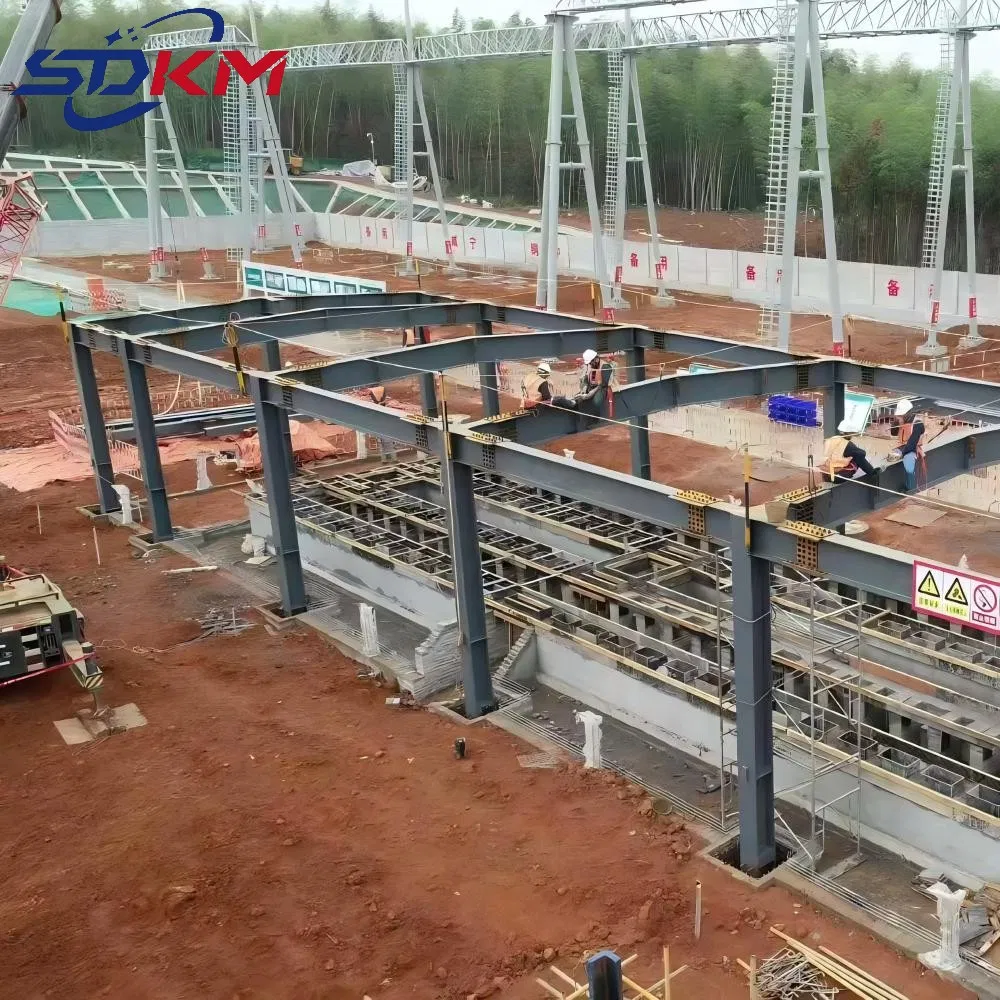 Multi Span Steel Structure Warehouse Prefabricated Steel Frame Building Steel Frame Structure Building