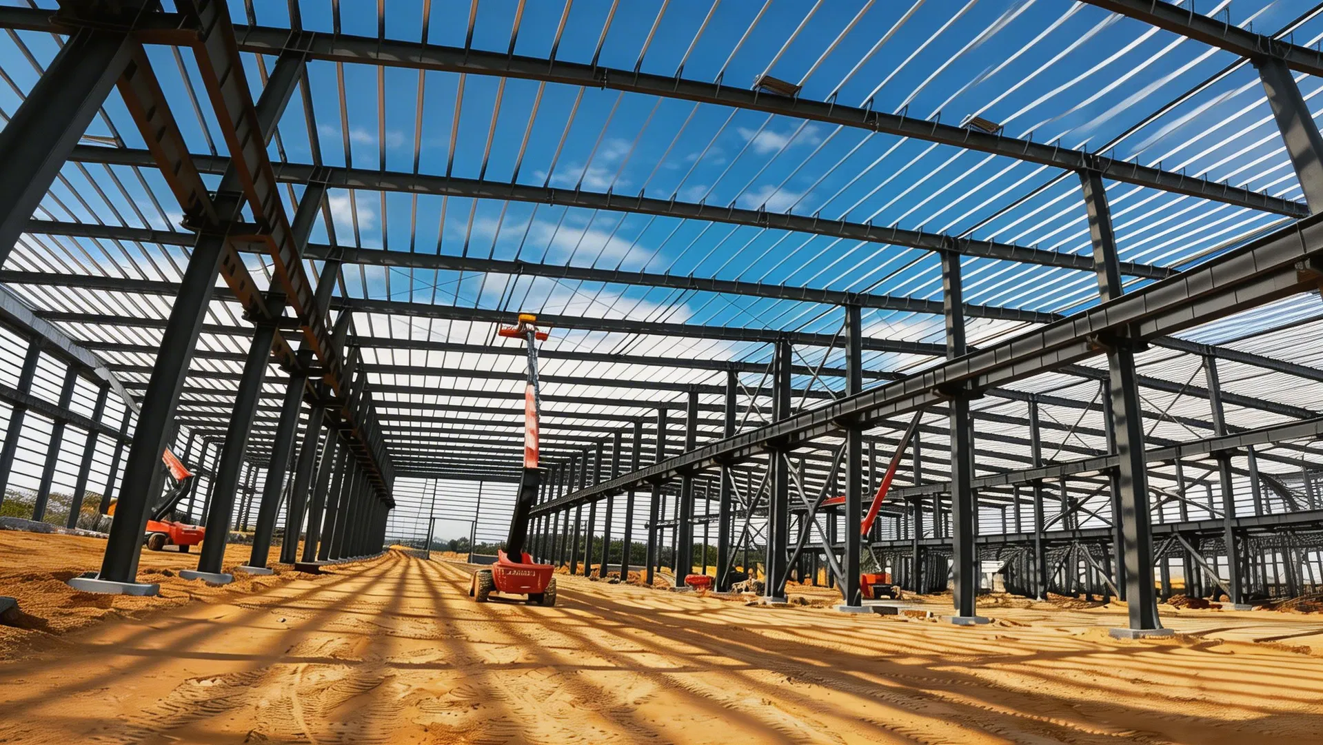 Prefabricated Steel Structure Warehouse Large Span Column Free