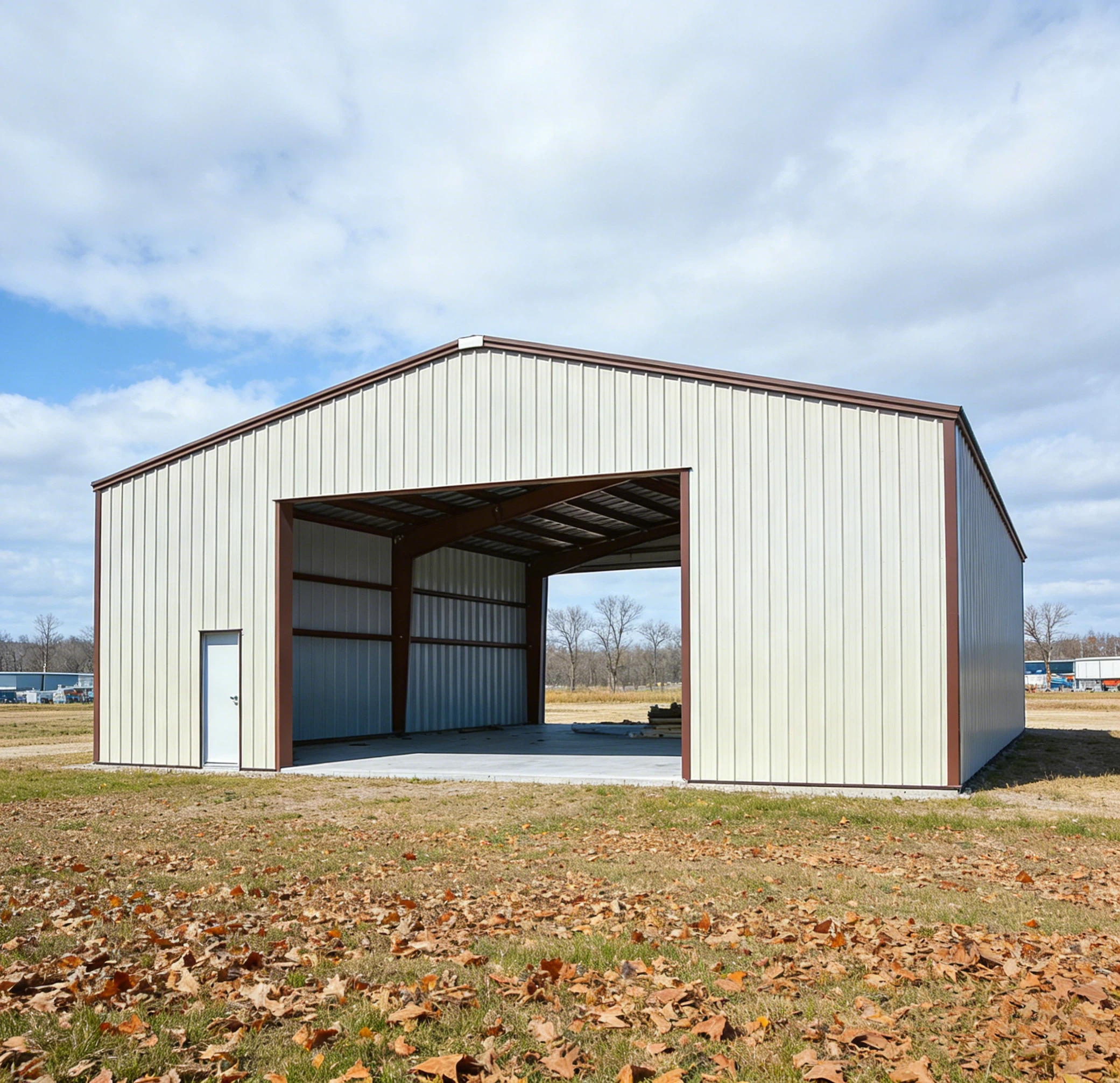 ISO Certified Prefabricated Steel Warehouse Building Insulated Thermal Insulated Metal Shed Industrial Commercial Use