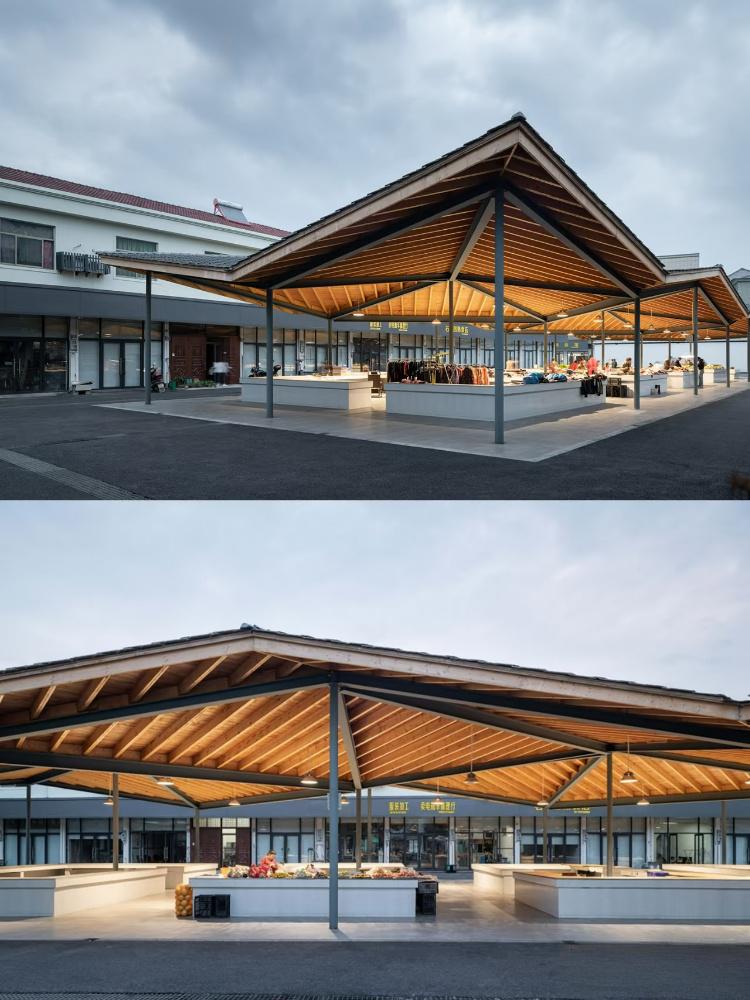 Steel Structure Market Shed Building for Wholesale Distribution Center, Trade Fair, General Bazaar and Storage Use