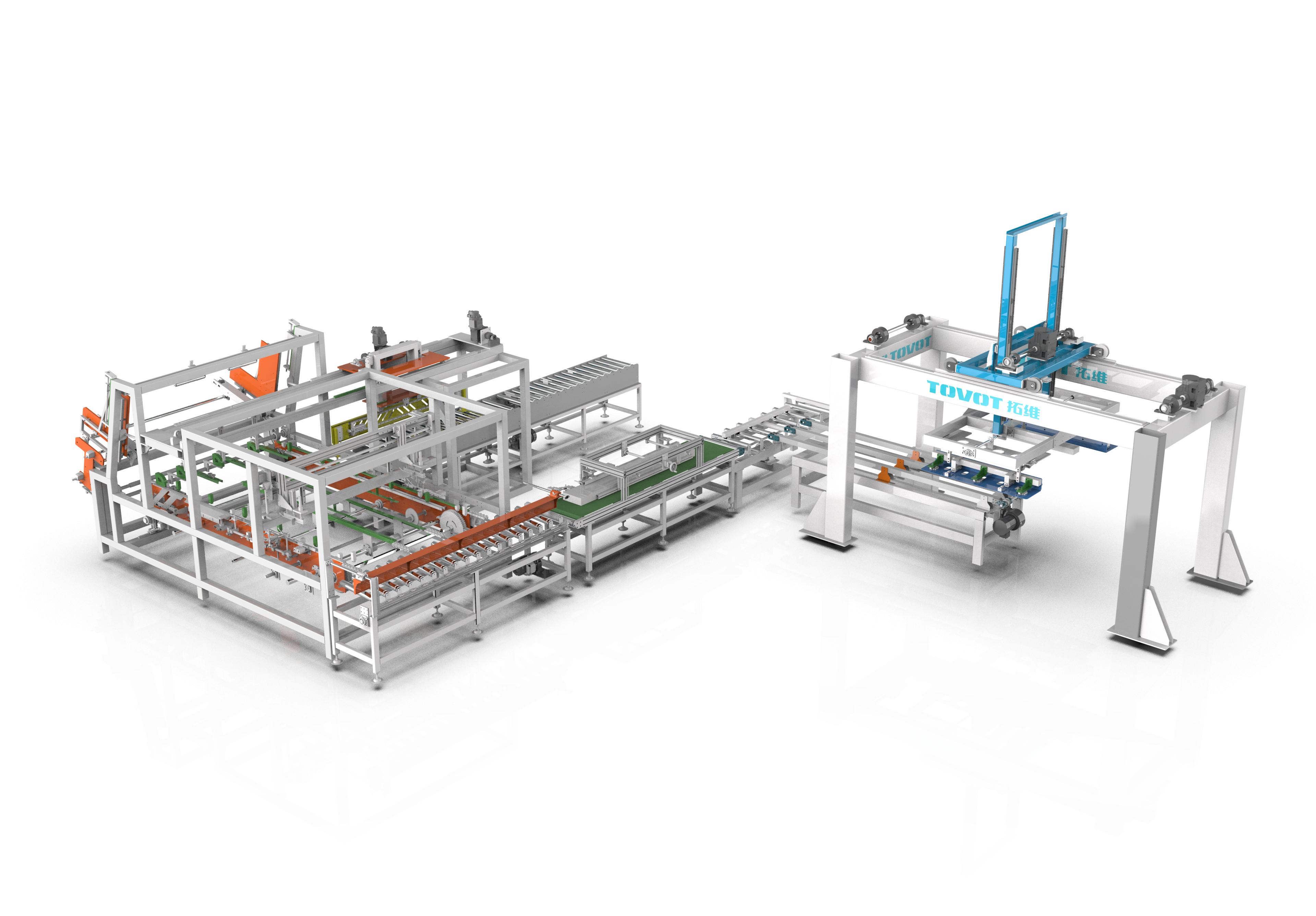 Automatic Box Stacking Palletizer 4-6 Layers Pallet 7680 Boxes/Shift Long Service Life