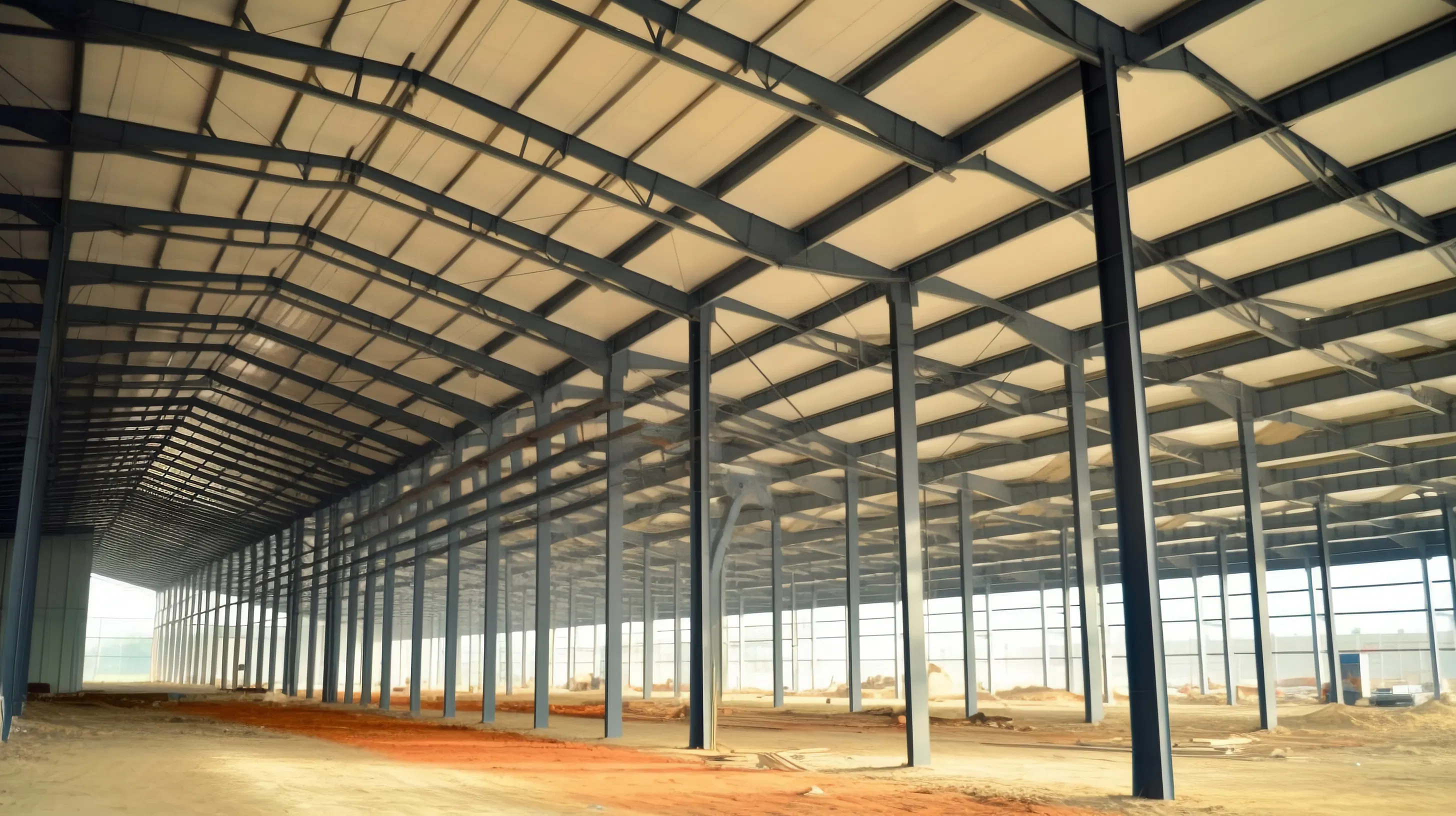 Light Modular Metal Warehouse Steel Structure Frame Building Steel Frame Workshop Plant Industrial Building for Sale
