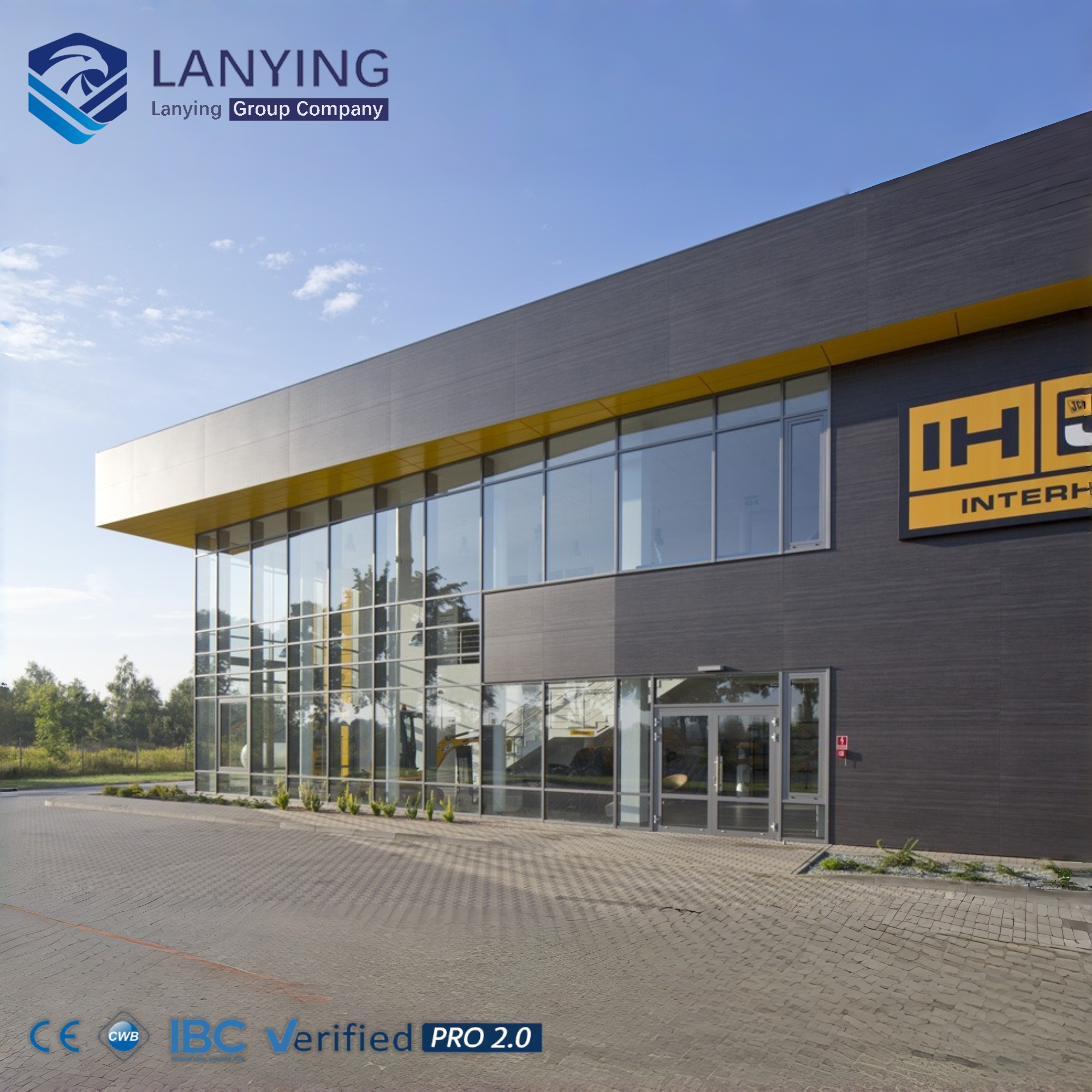 Hybrid Steel Structure Office and Workshop Building Prefabricated Commercial and Industrial Construction