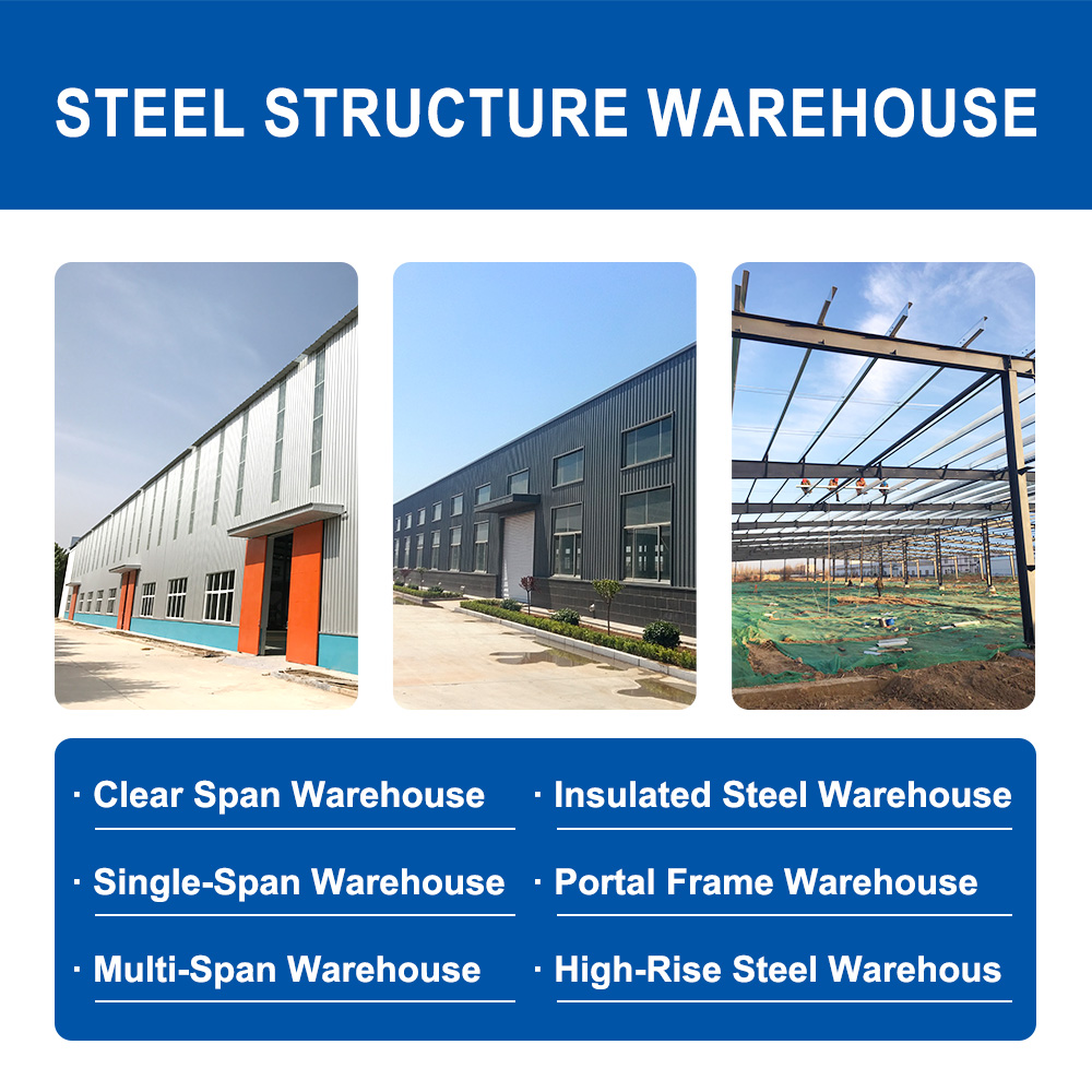 HUAKE Structure Logistics Low Cost Insulated Warehouse Prefab Poultry Shed Color Steel Warehouse Custom Design Warehouse