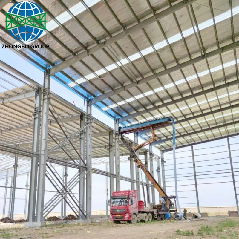 Custom Design Large Span Prefab Prefabricated Light Steel Structure Steel Frame Metal Building Bonded Workshop Warehouse Storage Warehouse