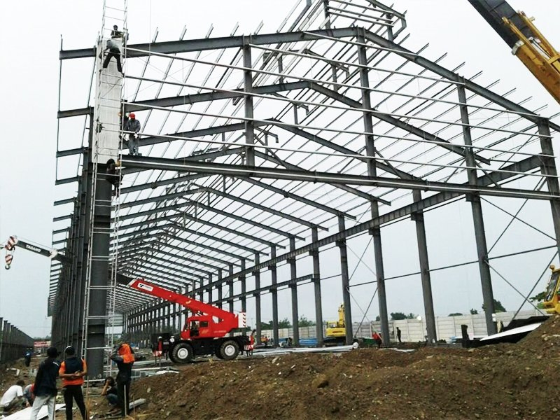 2023 Cheap New Design Prefab Cow Farm Building Steel Structure Cattle Shed