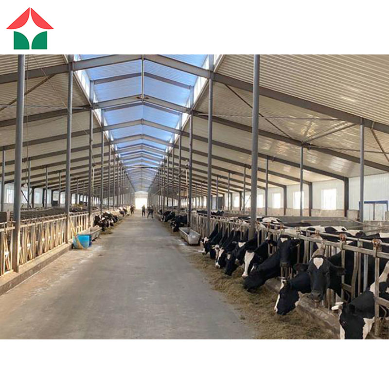 Metal Building Materials Kits Prefab Warehouse Shelter Structures Equipement Prefabricated Sheds Storage Outdoor Cow Farm