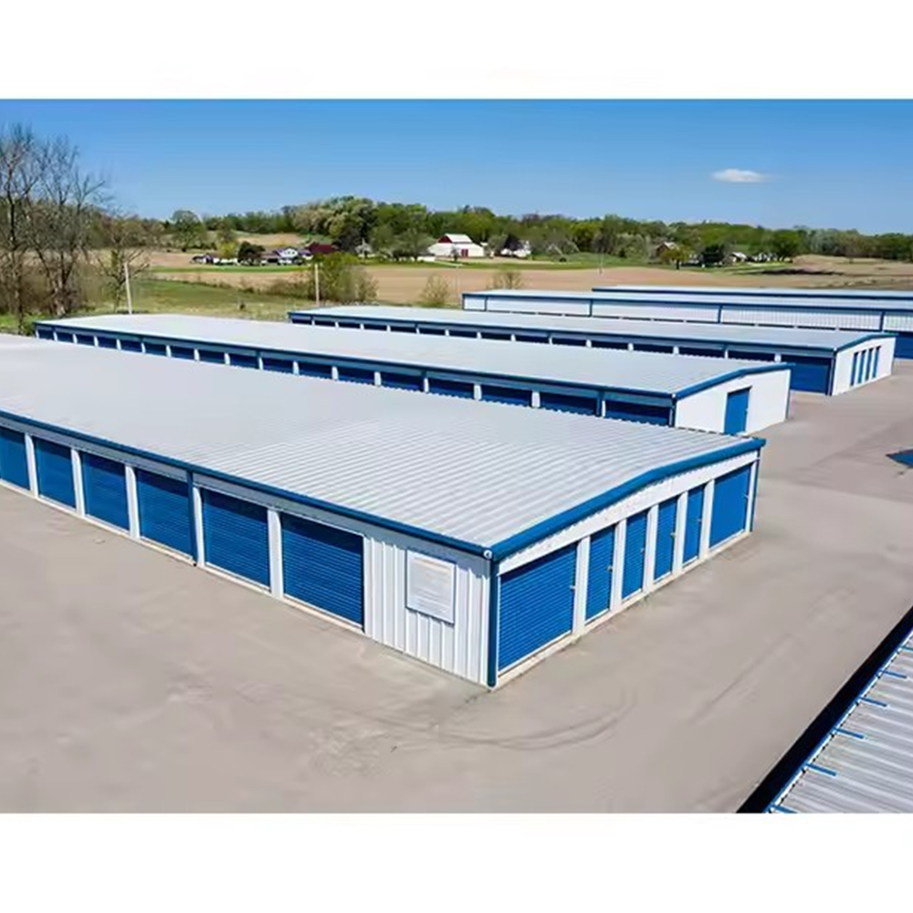Cheap Rent Storage Shed Outdoor Prefabricated Metal Building Steel Structure Frame Self Storage Unit Building