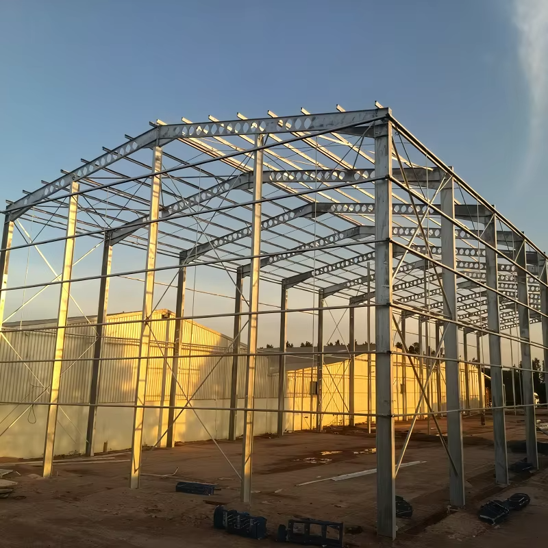 Portable Prefabricated Steel Building Kits Suitable for Temporary Storage Featuring Modern Industrial-style Designs