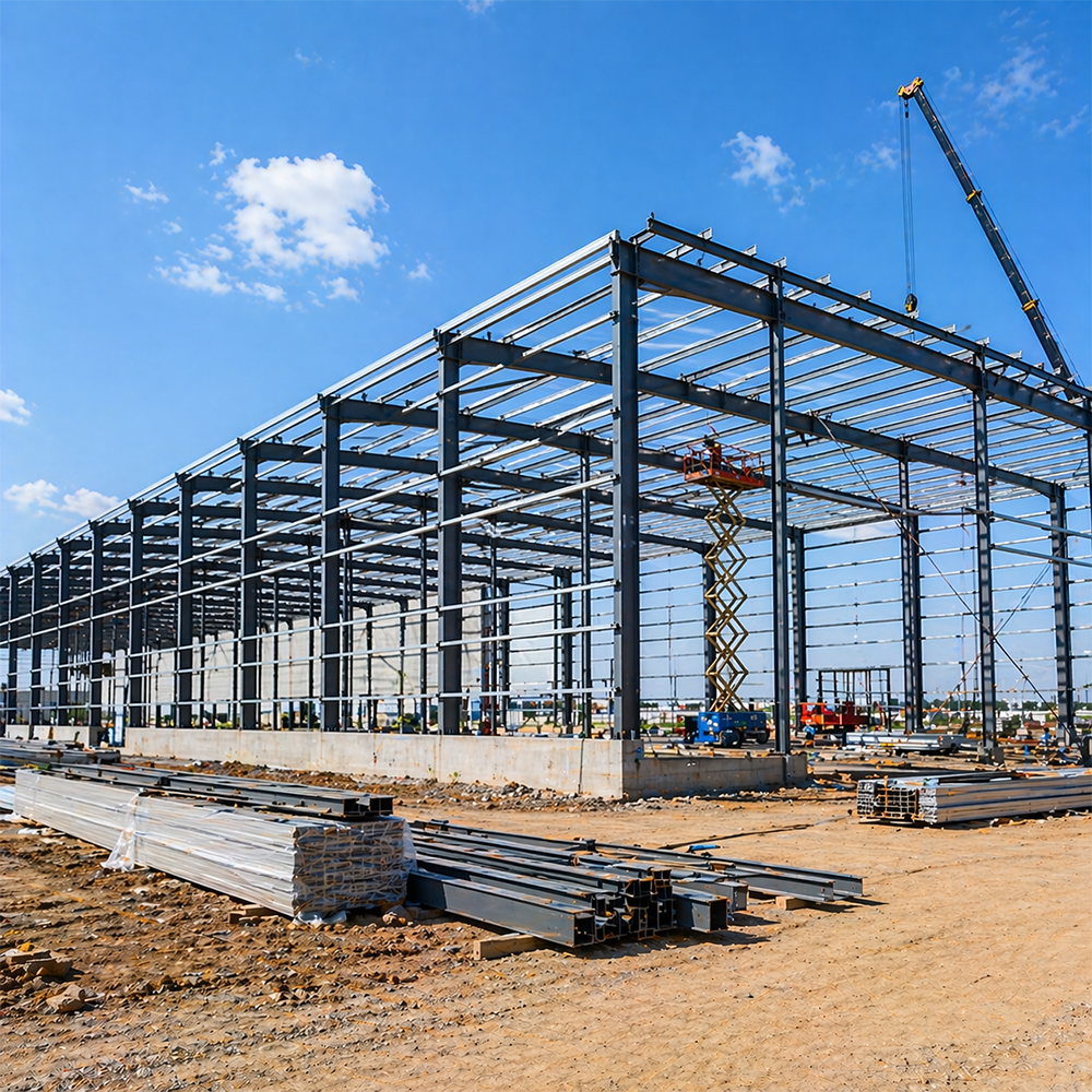 Prefabricated Industrial Warehouse Factory Modular Storage Metal Building Fast Installation Custom Steel Structure Warehouse