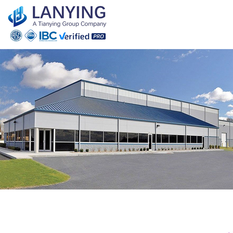 Prefab Factory Warehouse Building Prefabricated Steel Structure 4S Design For Exhibition Showroom ASTM Standard