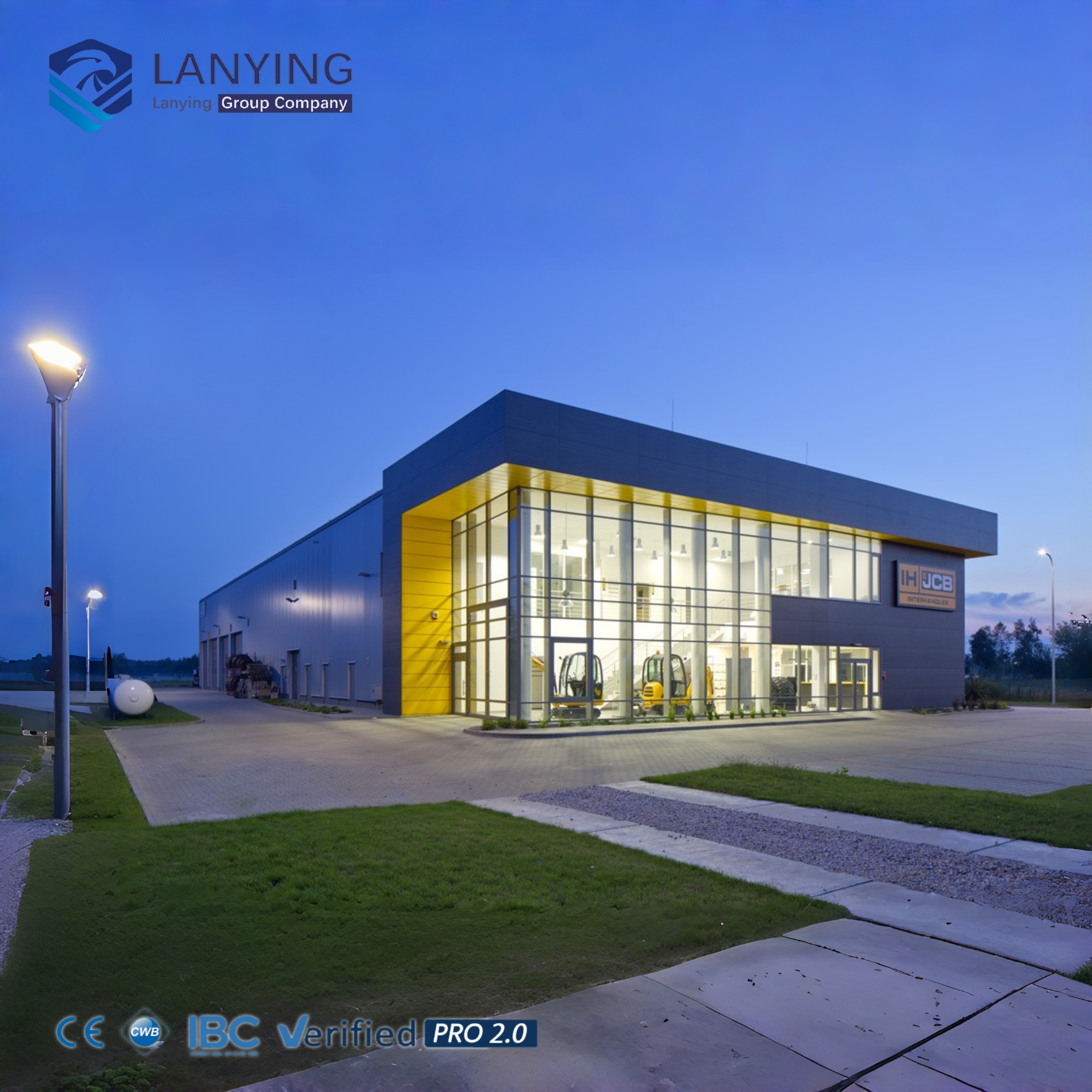 Hybrid Steel Structure Office and Workshop Building Prefabricated Commercial and Industrial Construction