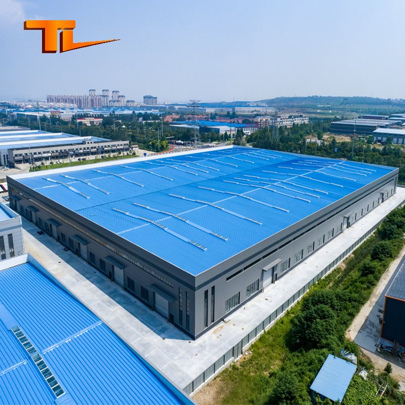 Large Span Prefabricated Steel Structure Workshop Storage Building Frame Warehouse for Industrial Sheds Use Steel Structure Warehouse H-Beams
