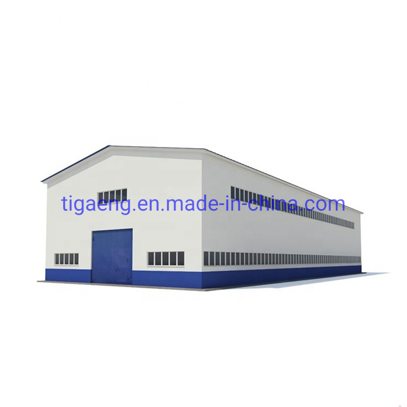 Large Span Fireproof Prefabricated Steel Structure Framed Factory Warehouse