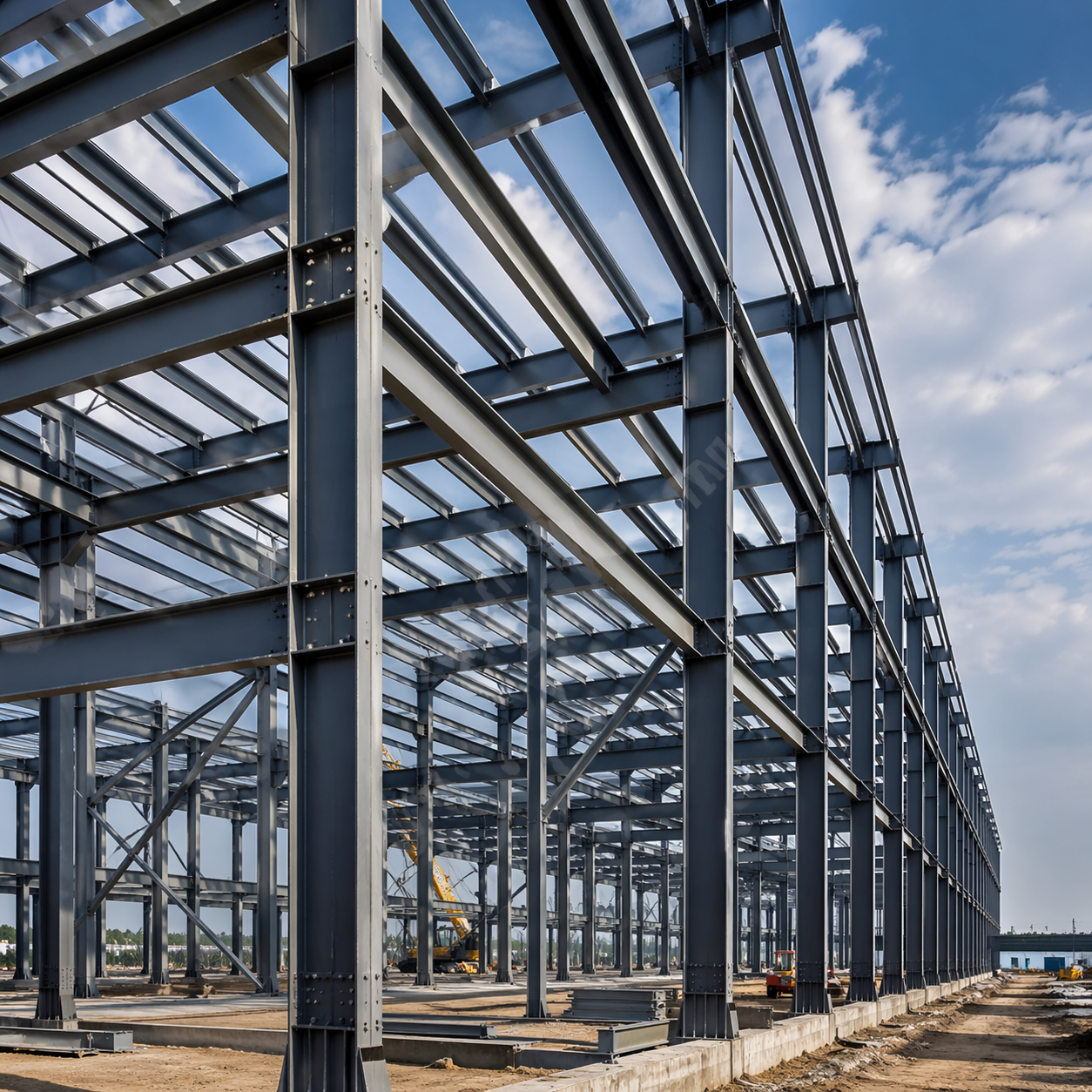 Large Span Prefabricated Steel Structure Warehouse Distribution Center Prefab Steel Frame Storage Warehouse
