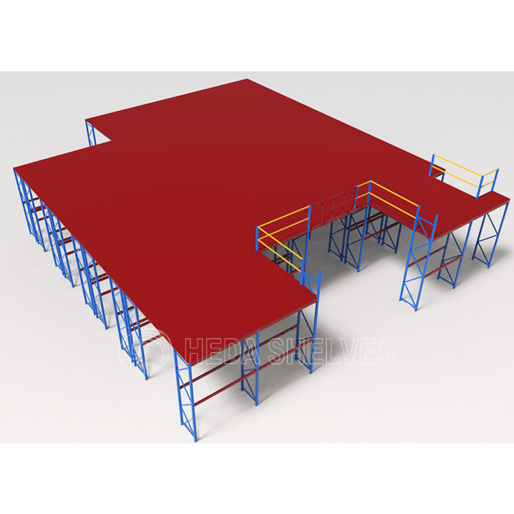 Warehouse Mezzanine Platform With Safety Pallet Gate