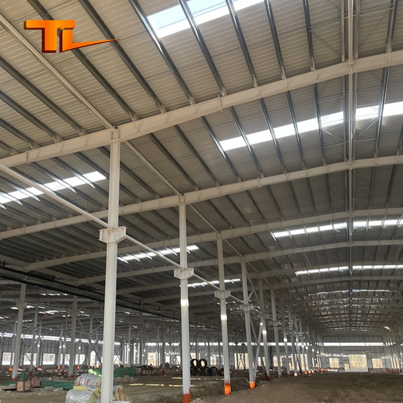 Large Span Prefabricated Steel Structure Workshop Storage Building Frame Warehouse for Industrial Sheds Use Steel Structure Warehouse H-Beams