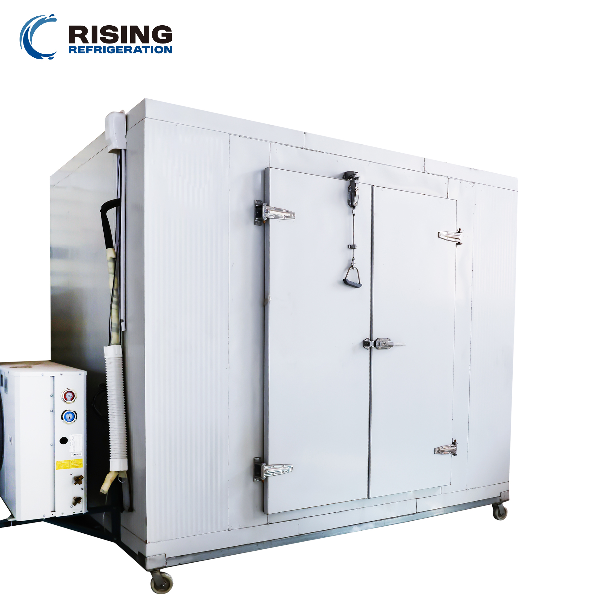 Wheeled Walk In Mobile Cold Room Energy Saving PU Insulated For Commercial Warehouse Cold Storage