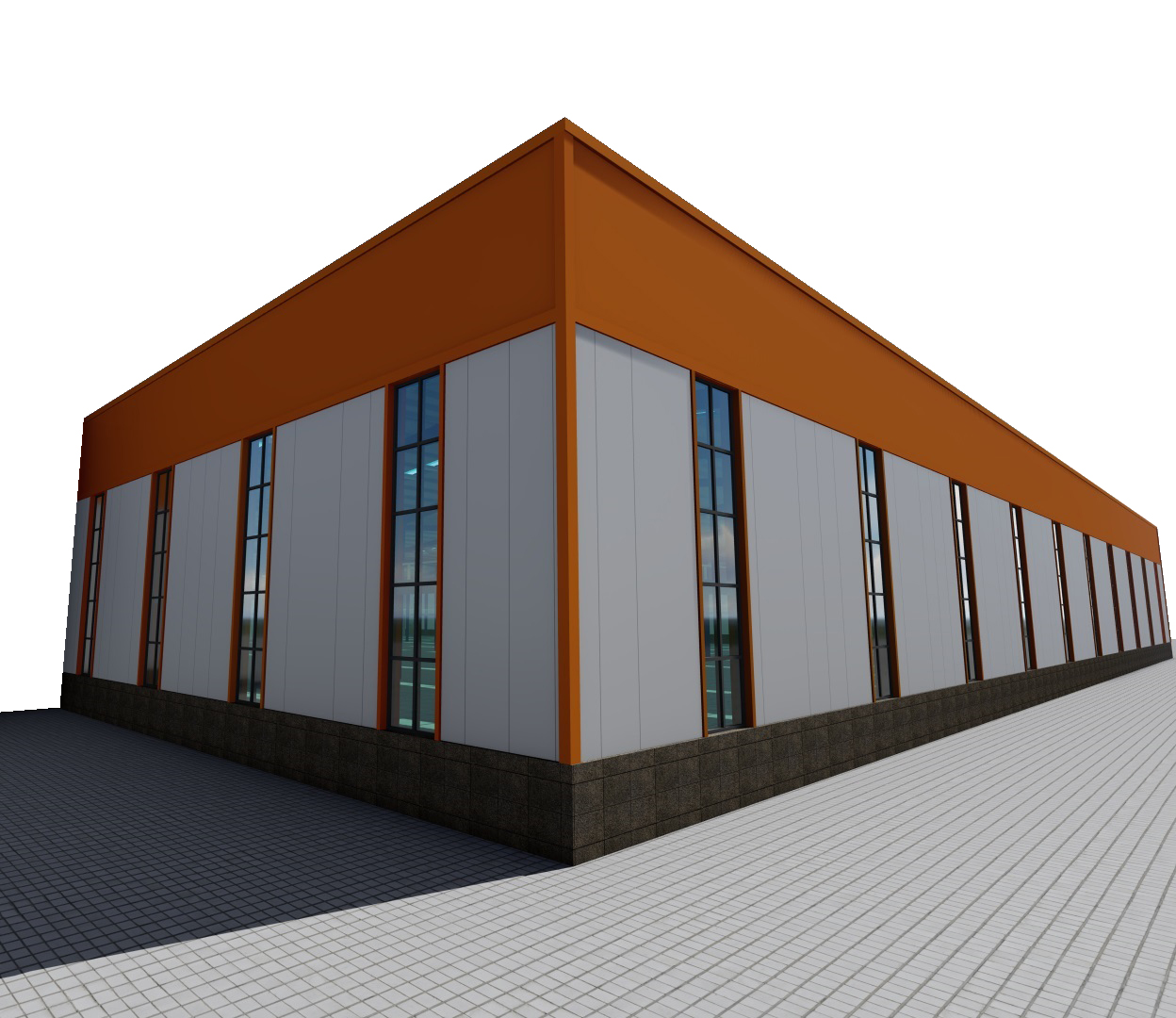 Wholesale Prefabricated Insulated Steel Building Warehouse with Flat Roof