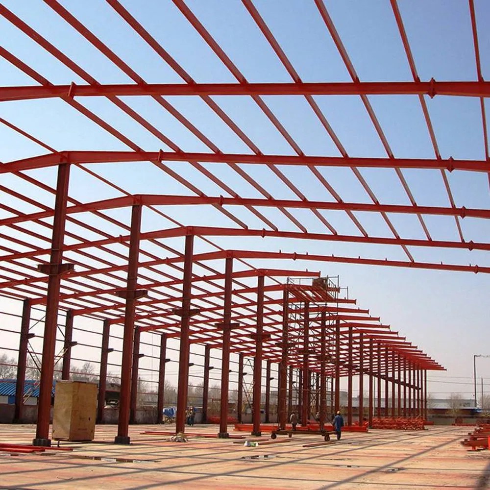 China Cheap Pre - Engineered Steel Building Metal Arch Frame Warehouse Steel Structure Coal Bunker