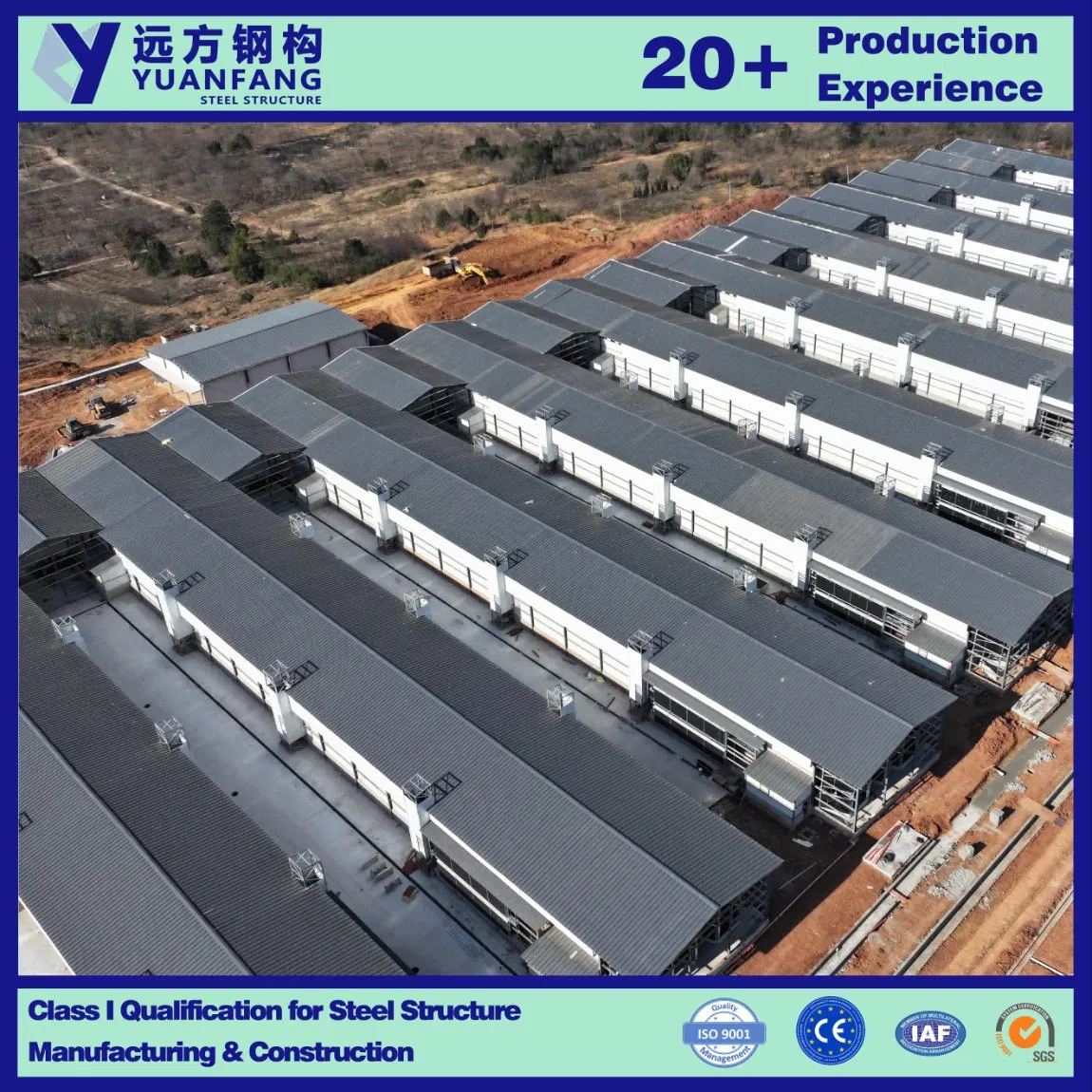 Prefab Prefabricated Light Steel Structure Construction Galvanized Modern Chicken Coop Warehouse Chicken House Metal Structure