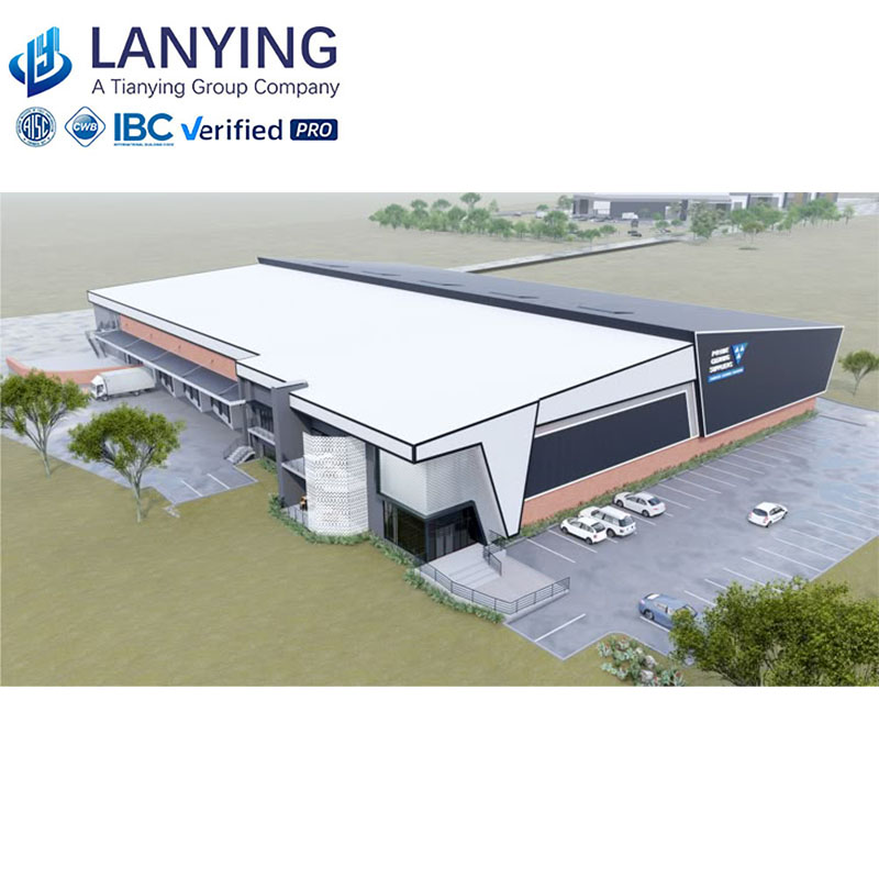 Large Span Clear Span Steel Warehouse | Prefab Logistics Distribution Center