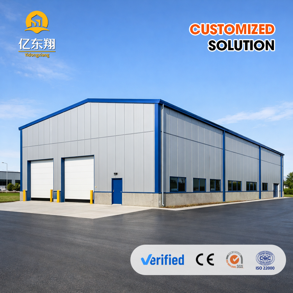 High Performance Structural Steel Warehouse Prefabricated Metal Building for Rapid Logistics Distribution Center