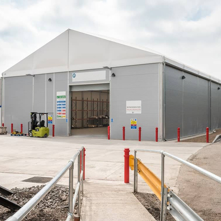 Temporary Aluminum Warehouse Tent for Equipment Storage | Gudang Aluminium Proyek Konstruksi
