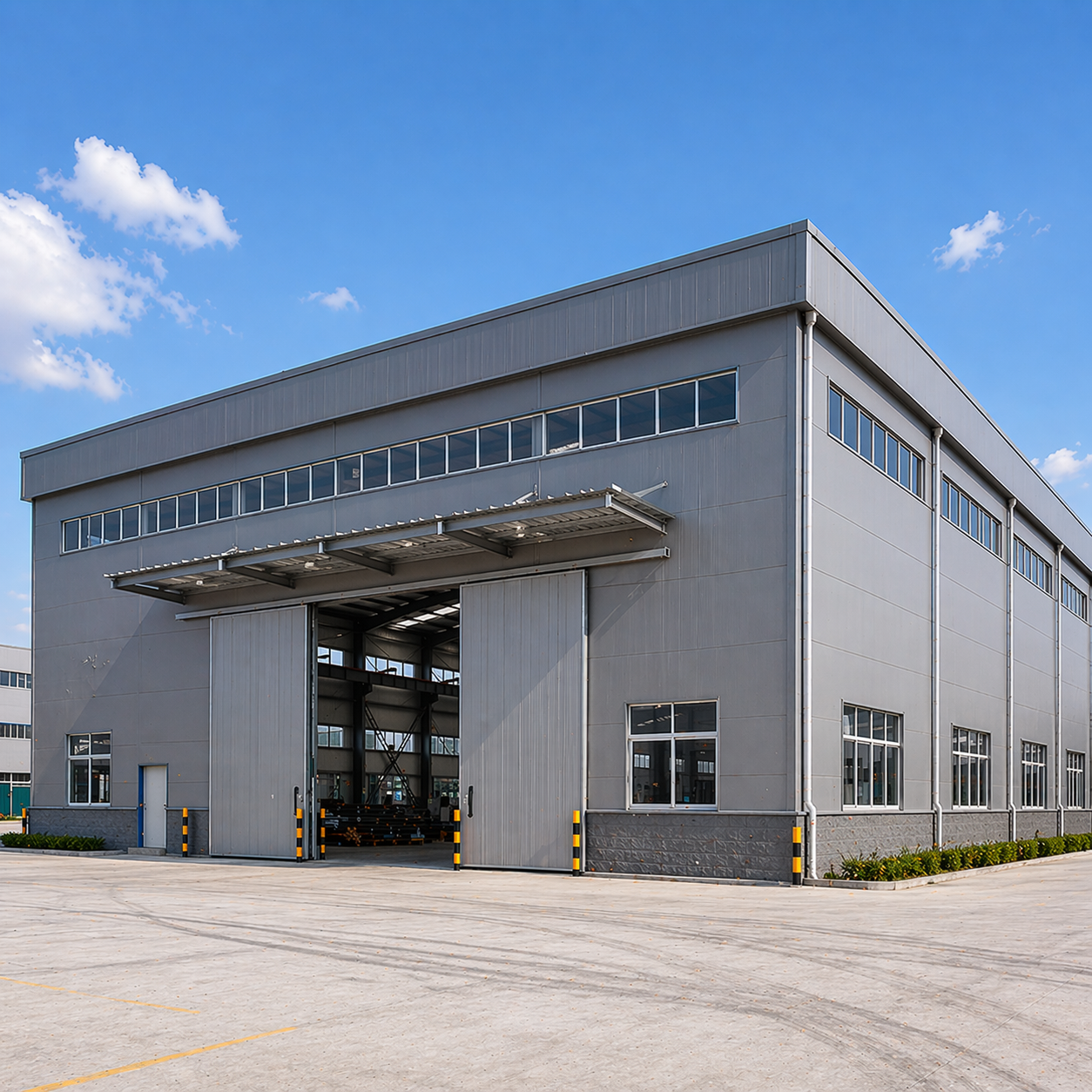 Steel Structure Logistics Warehouse Building for Grain Storage and Commercial Distribution Center