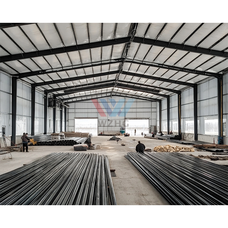 Prefab Warehouse Workshop Hangar Shed Construction Industrial Metal Frame Steel Structure Building