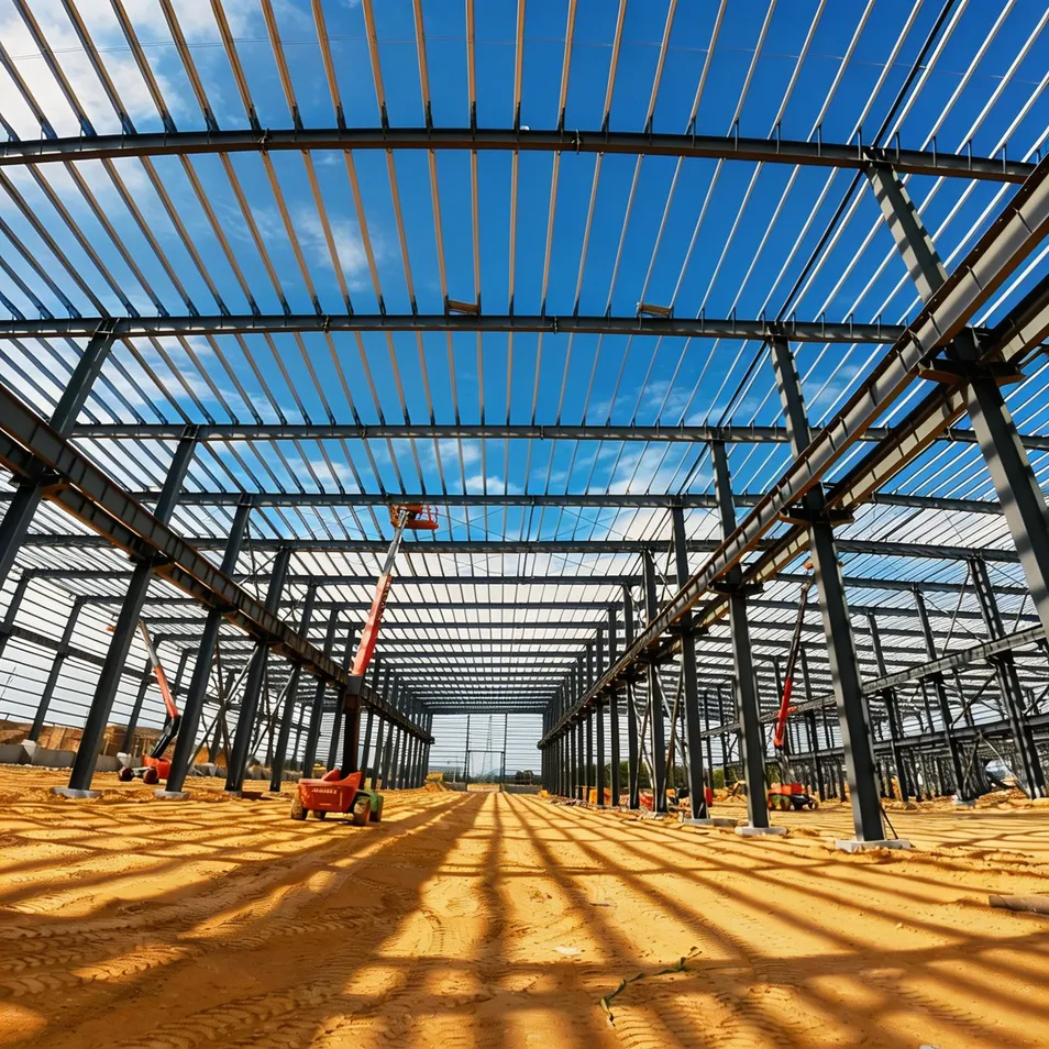 Prefabricated Steel Structure Warehouse Large Span Column Free