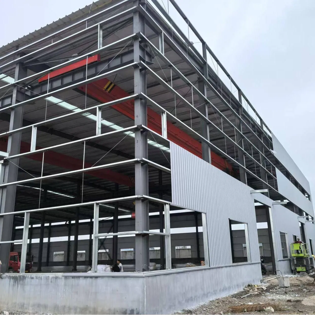 Customized Shape Steel Structure Frame Drawing Design Large Span Warehouse