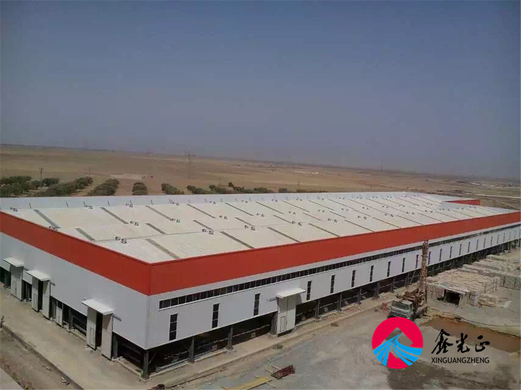 Algeria Multi Span Steel Structure Frame Prefabricated Workshop Warehouse Building