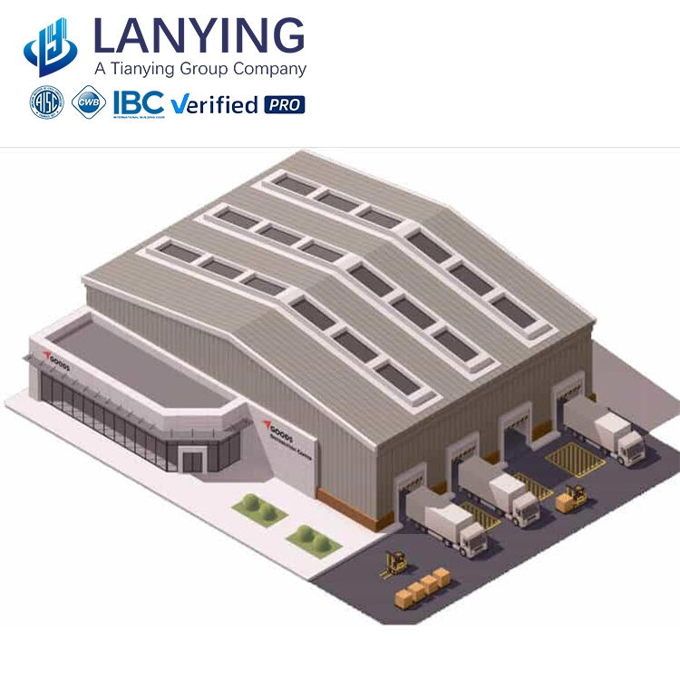 Large Span Fireproof Prefab Steel Structure Warehouse