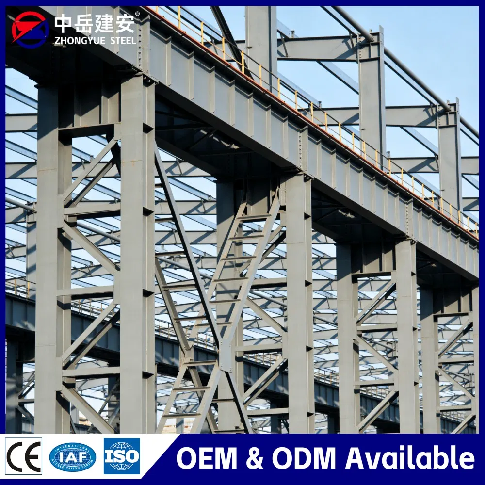 Multi-Span Prefabricated Steel Building for Industrial Warehouse with Crane