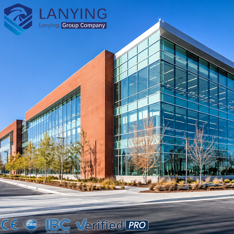 Modern Prefabricated Steel Structure Building Light Weight Economical Shopping Mall Warehouse Workshop