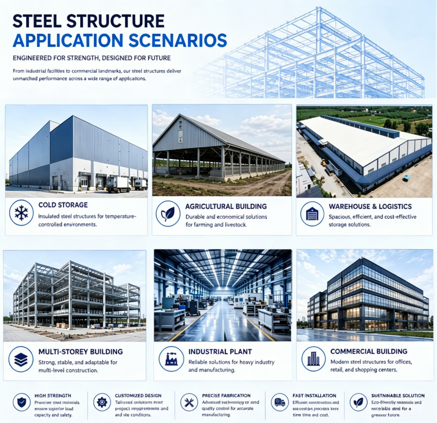 Industrial Steel Structure Building Prefabricated Warehouse Workshop Manufacturing Plant