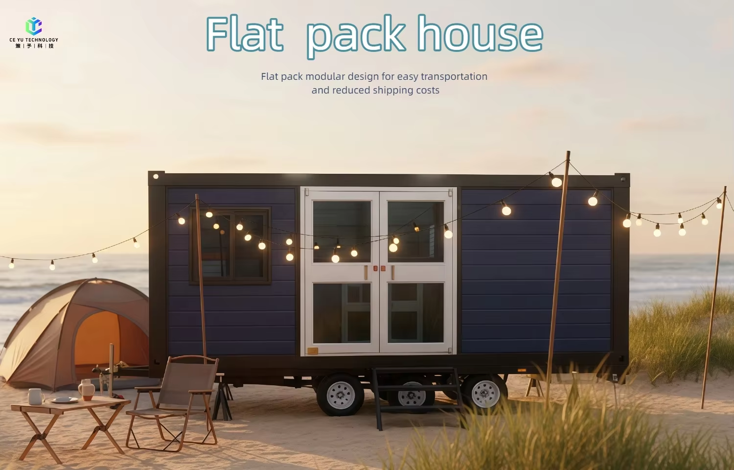 Prefabricated Modular Portable Flat-pack Container House for Hotel and Office Building Modern Garage Storage Room