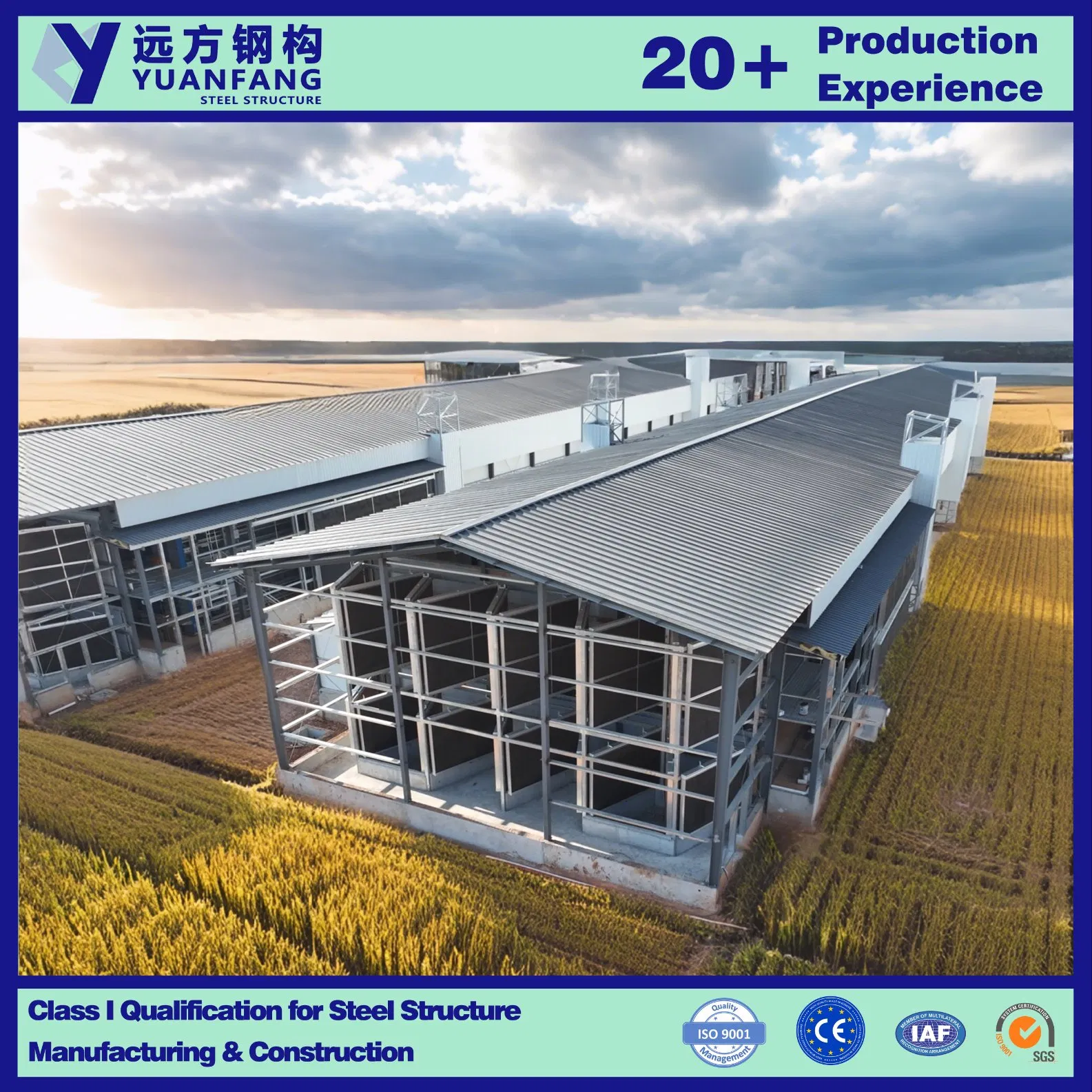 Prefab Prefabricated Light Steel Structure Construction Galvanized Modern Chicken Coop Warehouse Chicken House Metal Structure