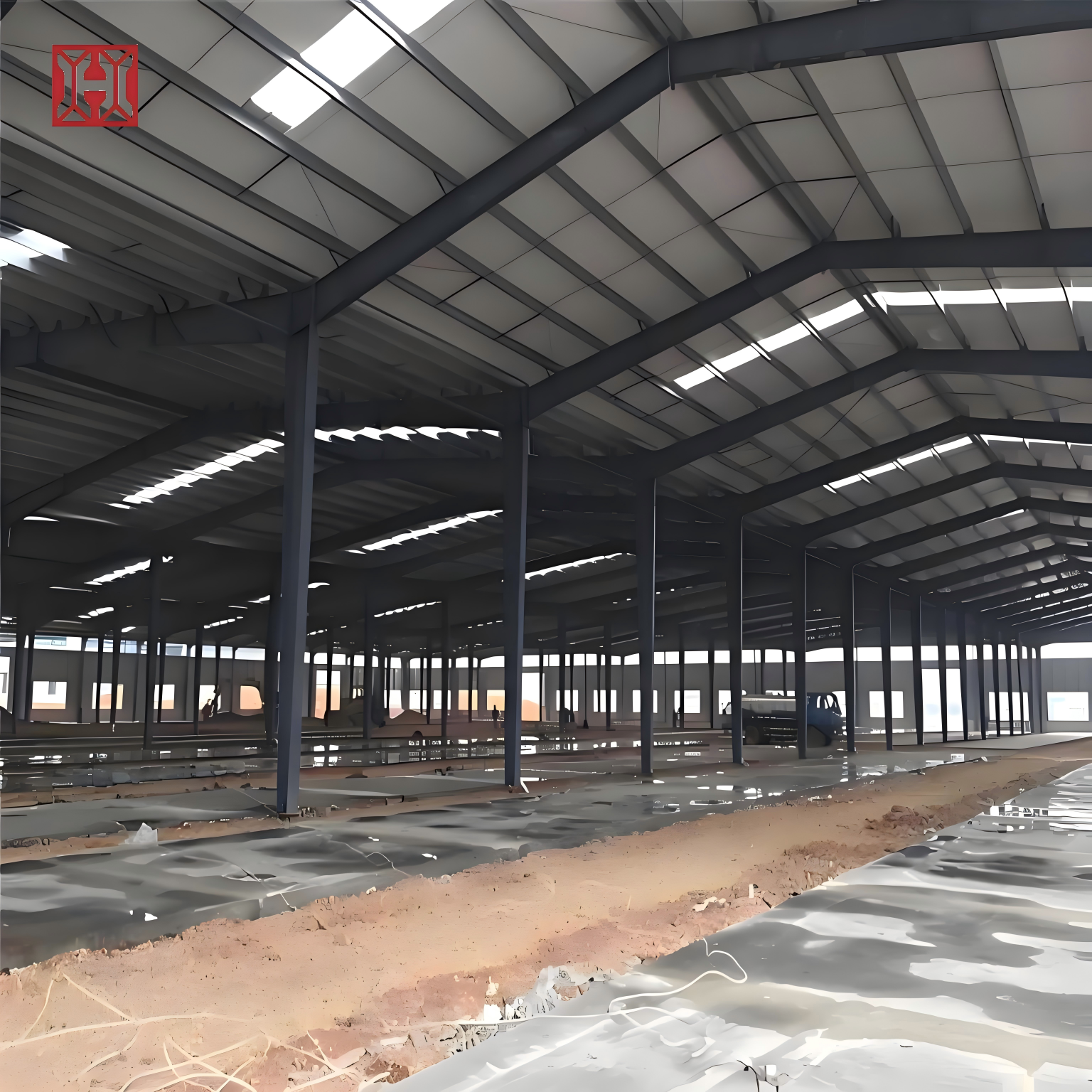 Column Free Large Span Steel Structure Factory Building Optimized Warehouse for Massive Logistics and Freight Storage