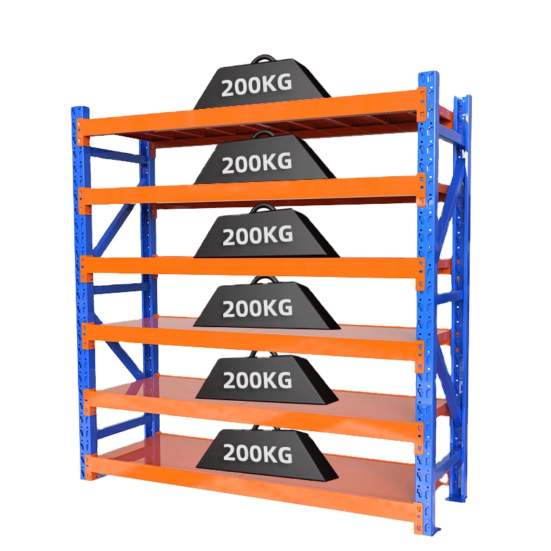 200kg/Layer Adjustable Sheving Industrial Metal Steel Logistics Boltless Storage Stacking&amp; Shelves Unit System Warehouse Racks