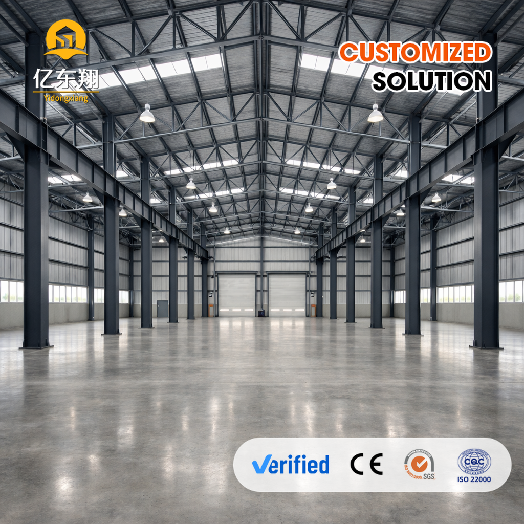 High Performance Structural Steel Warehouse Prefabricated Metal Building for Rapid Logistics Distribution Center