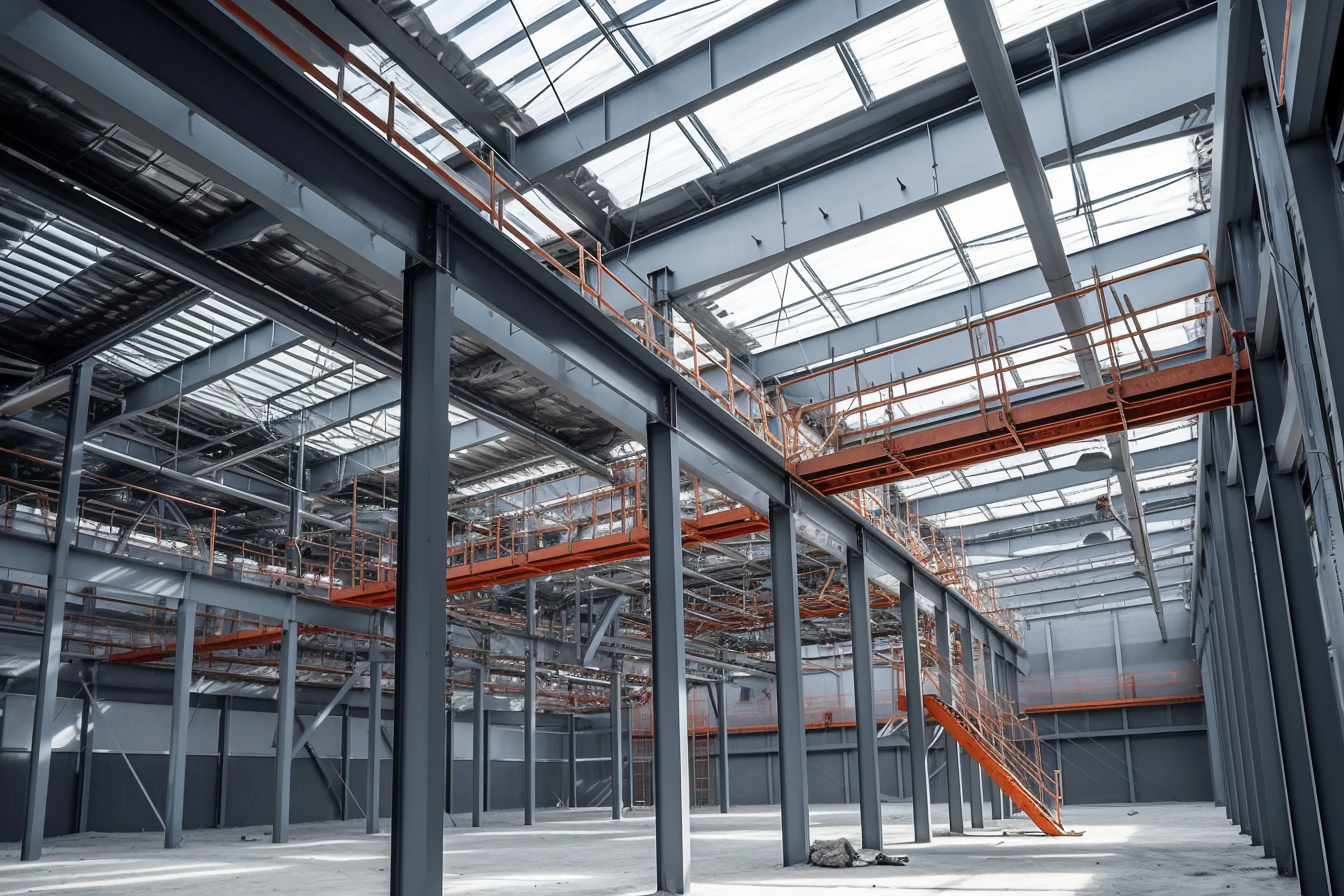 Light Modular Metal Warehouse Steel Structure Frame Building Steel Frame Workshop Plant Industrial Building for Sale