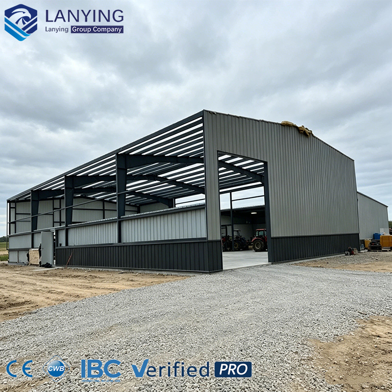 Clear Span Prefabricated Steel Warehouse Heavy Duty Metal Building Kit for Farm Factory &amp; Logistics